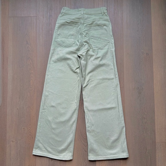 Wide Jeans Women Size 4 Light Green - Picture 2 of 3